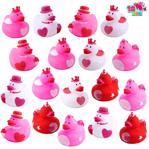 Photo 1 of 18 Valentine?s Day Rubber Ducks Novelty in Bulk for Kids Mini Size Duckies Valentines Party Favors Giveaways Treats Classroom Exchange Gift