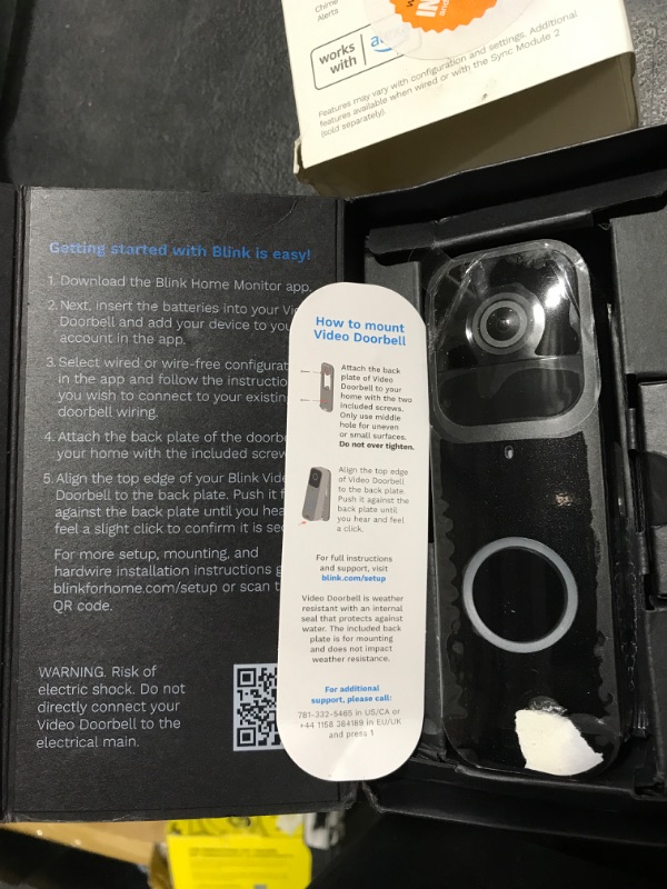 Photo 2 of Blink Video Doorbell + 1 Outdoor 4 smart security camera (4th Gen) with Sync Module 2 | Two-year battery life, motion detection, two-way audio, HD video, Works with Alexa