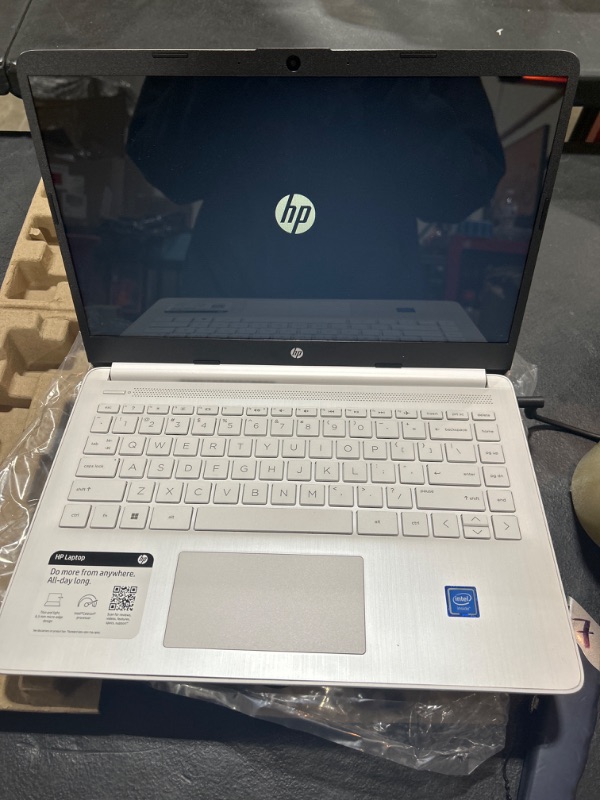 Photo 2 of HP 2022 Newest Stream 14" HD Display, Intel Celeron N4120 Processor, 4GB Memory - 64GB eMMC,WiFi,Bluetooth, Type-C, 802.11AC, Win10 S - Snowflake White