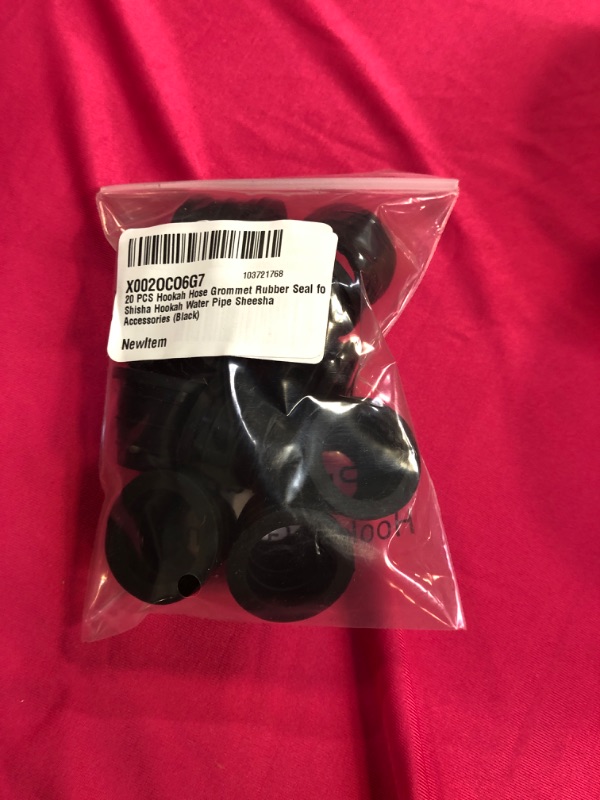 Photo 2 of 20 PCS Hookah Hose Grommet Rubber Seal for Shisha Hookah Water Pipe Sheesha Accessories (White)