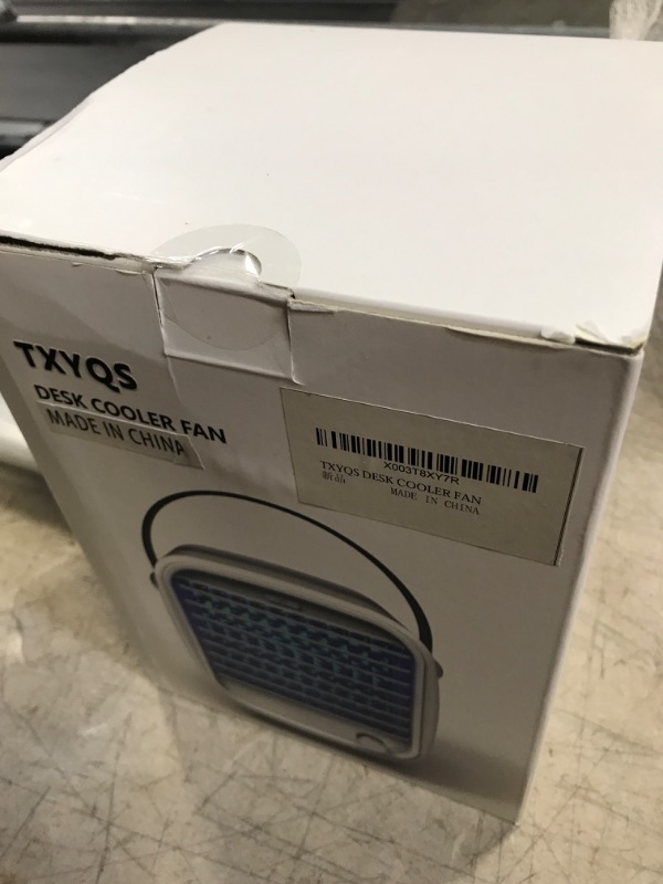 Photo 2 of TXYQS DESK COOLER FAN Personal For Home, Office. Air Cooler, USB Portable Air Conditioner Fan with Night Light, 90° Oscillation, Built-in Ice Tray