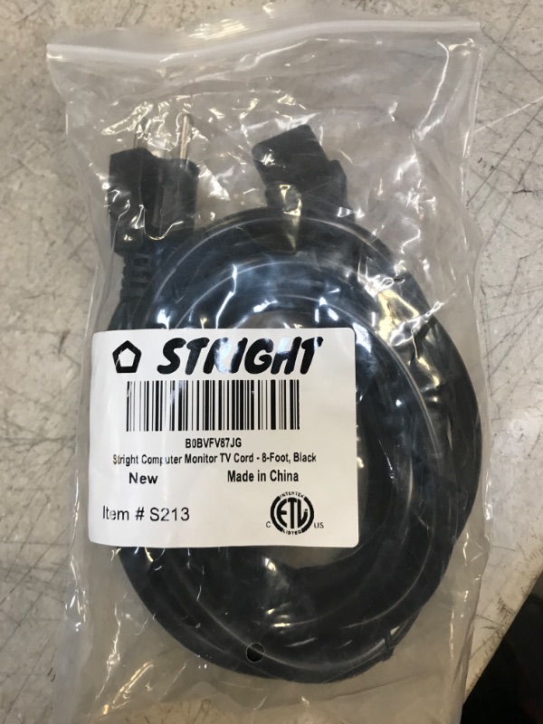 Photo 2 of 8FT Power Cord (NEMA 6-15P to C13) for Replacement Bitmain Antminer APW3++ Bitcoin Crypto Miners Digital Ballasts and and Other ASIC Miners, 16/3 Power Cable Black