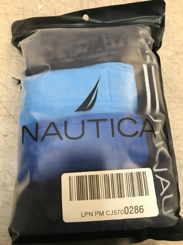 Photo 2 of Barcode for Nautica mens Classic Cotton Loose Knit Boxer Shorts, Peacoat/Aero Blue/Sea Cobalt- 4 Pack, Large