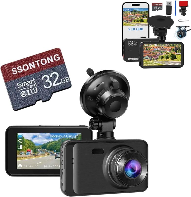 Photo 1 of A10 Dash Cam with Free 32GB Card Plus A16W Dash Cam WiFi Front and Rear with 64GB Card
