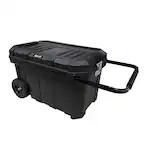 Photo 1 of 24 in. Black Plastic Rolling Tool Box