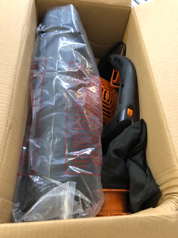 Photo 2 of **FOR PARTS ONLY** WORX WG512 12 Amp TRIVAC 3-in-1 Electric Leaf Blower/Mulcher/Yard Vacuum & WA4092 Universal Gutter Cleaning Kit for Leaf Blowers