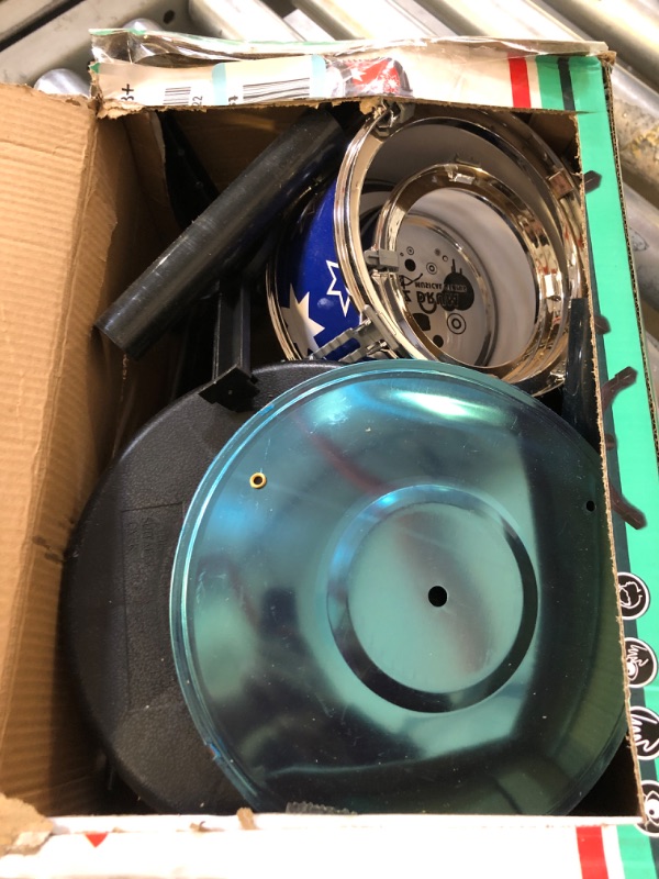 Photo 1 of PerKidern Kids Drum Set - Jazz Drum Kit 5 Drums with Drumsticks, Cymbal, Stool for Toddlers Little Rockstar Drum Set Toy for Baby Boys Girls Gifts - Blue 5 Drums Set