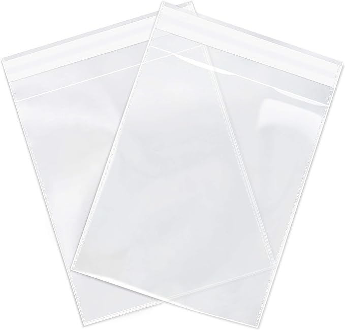 Photo 1 of Spartan Industrial - 6" X 9" (1000 Count) Crystal Clear Resealable Cello Poly Bags for Packaging, T Shirts, and More - Self Seal & Reinforced