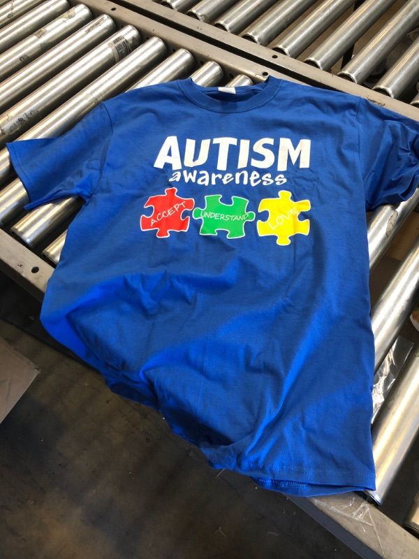 Photo 1 of AUTISM AWARENESS SHIRT BLUE MEDIUM