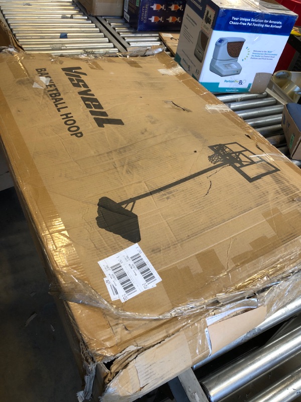 Photo 1 of VISVEIL Basketball Hoop,Portable Basketball Hoop System for Outdoor, Adjustable Height 5.7-10ft 45in Backboard Basketball Goal for Kids Teen and Adult