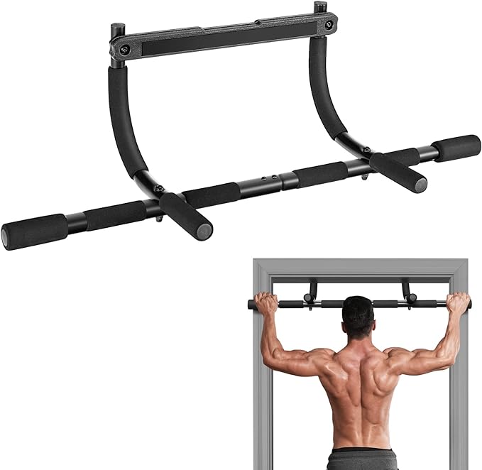 Photo 1 of Ally Peaks Pull Up Bar for Doorway | Thickened Steel Max Limit 440 lbs Upper Body Fitness Workout Bar| Multi-Grip Strength for Doorway | Indoor Chin-Up Bar Fitness Trainer for Home Gym Portable