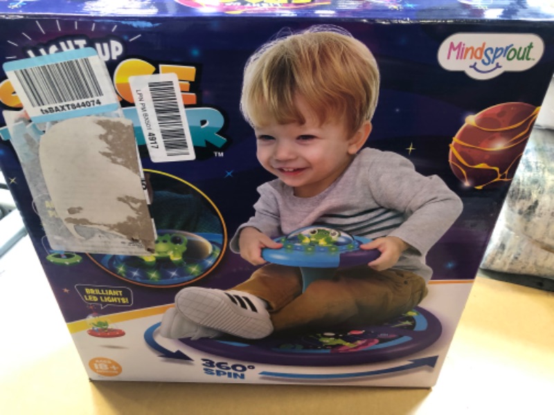 Photo 2 of  MindSprout Light-Up Space Twister | 360° Sit Twist and Spin, Toddler Toys Age 2, 3, 4, 5 