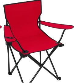 Photo 1 of 1 Pack Folding Camping Chairs with Carrying Bag Outdoor Portable Lawn Chairs Lightweight Collapsible Beach Chairs with Mesh Cup Holder for Camping Fishing Travel Beach Sports (Red)
