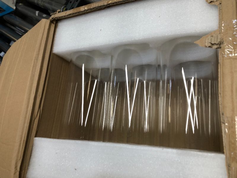 Photo 1 of 6 Pcs Glass Cylinder Vases Bulk for Centerpieces Decorative Tall Cylinder Vase Floating Candle Holders Clear Flower Vase for Tables Wedding Party Home Formal Dinners Decorations (14 x 4 Inch)