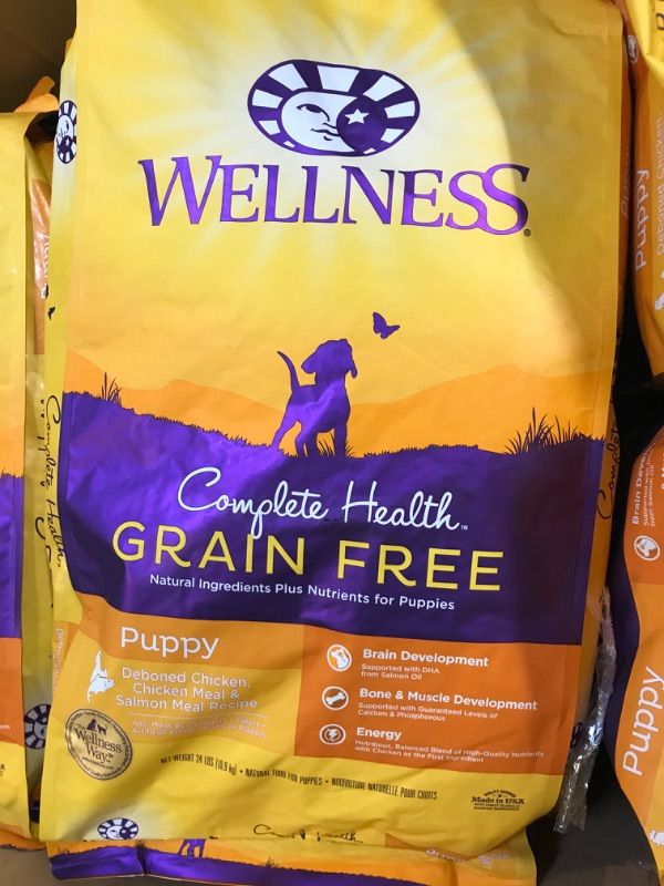 Photo 2 of Wellness Complete Health Natural Grain Free Dry Puppy Food, Chicken & Salmon, 24-Pound Bag