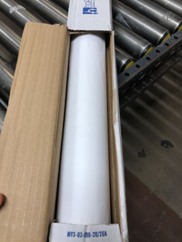 Photo 2 of 40 in. X 300 Ft. Plastic Roll Tablecover - White (1/Carton)
