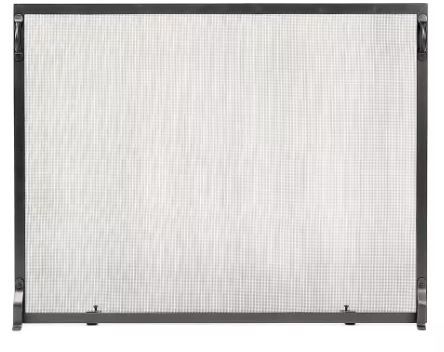 Photo 1 of 44 in. L Graphite 1-Panel Colonial Flat Fireplace Screen
