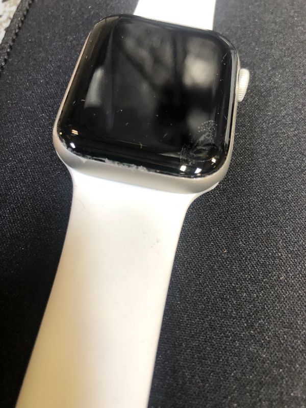Photo 1 of Apple Watch Series 5 (GPS, 44MM) Aluminum Case with WHITE Sport Band