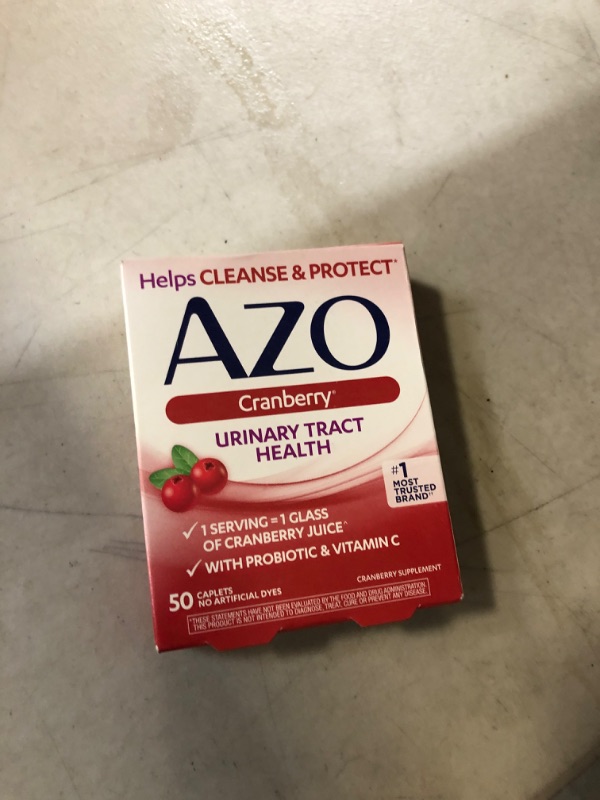 Photo 2 of AZO Cranberry Urinary Tract Health Supplement, 1 Serving = 1 Glass of Cranberry Juice, Sugar Free Cranberry Pills, 50 Count EXP- 11/2023