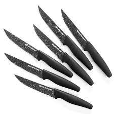 Photo 1 of Granitestone KnutriBlade 6 Piece Black Steak Knives with Easy Grip Handle