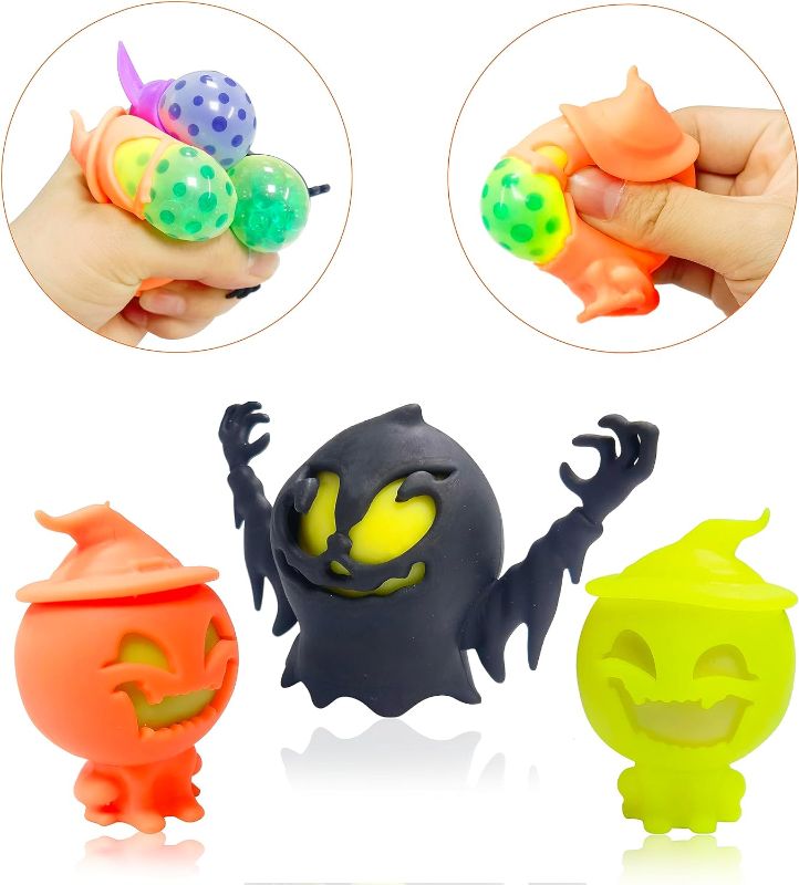 Photo 1 of 16Pcs Halloween Toys Bulk Pumkin Bubbles Squeeze Toys,Anti-Anxiety Stress Relief Toys for Kids Party Favors,Halloween Decoration Gift Bag (Halloween)