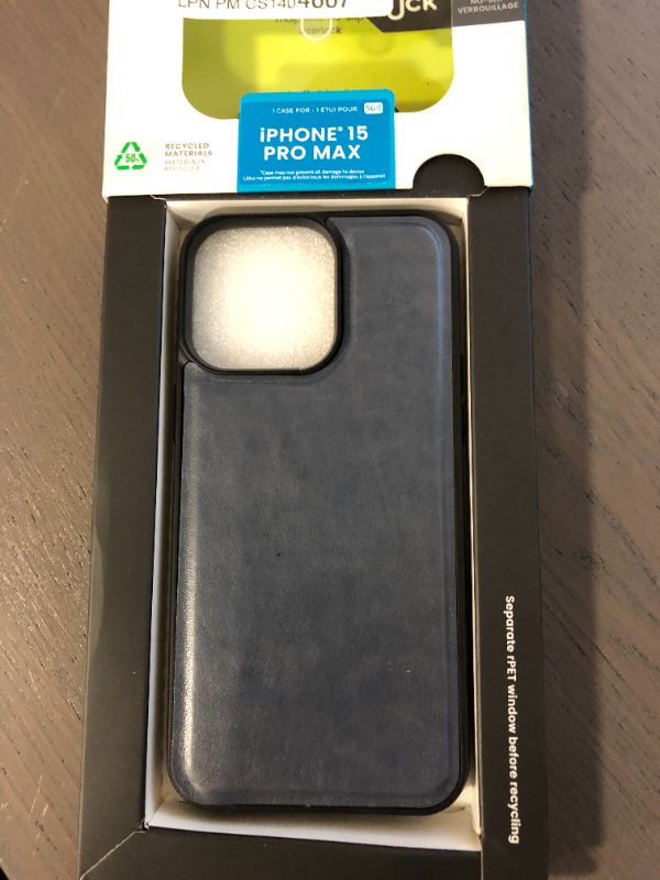 Photo 1 of Speck iPhone 15 Pro Max Case - ClickLock No-Slip Interlock, Built for MagSafe, Drop Protection Grip - Soft Touch 6.7 Inch Phone Case - Presidio2 Grip Charcoal Grey/Cool Bronze/White