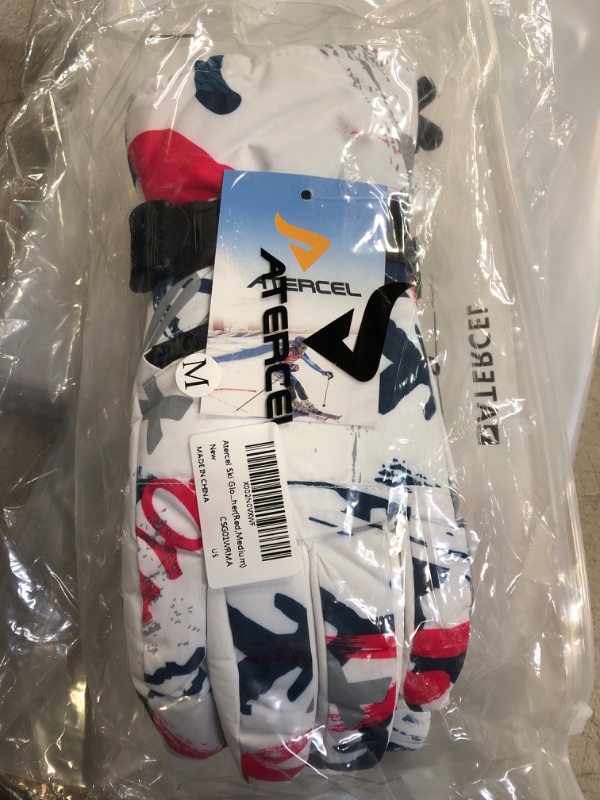Photo 1 of ATERCEL Ski Gloves Men Women Waterproof, 2022 Updated Touchscreen Snow Gloves, Snowboard Gloves for Cold Weather Red Medium