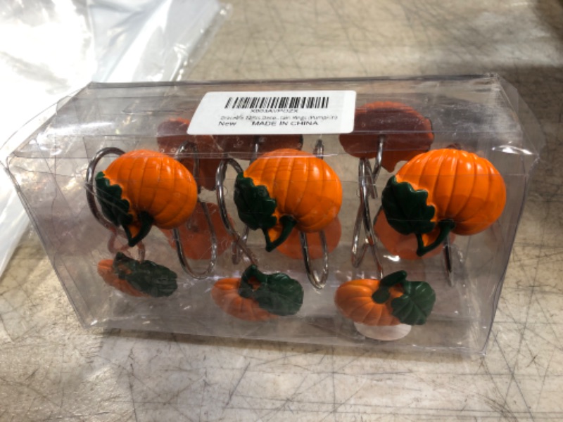 Photo 1 of 12 PACK FALL PUMPKIN SHOWER RING SET