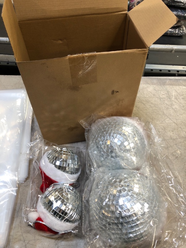 Photo 1 of 4 PACK CHRISTMAS DISCO BALLS 4" AND 6"