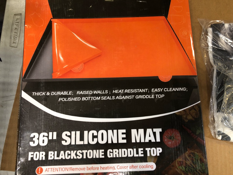 Photo 2 of 36" Food Grade Silicone Griddle Mat for Blackstone Griddle Accessories, Food Grade Silicone Griddle Cover for Blackstone Accessories Protect Your Griddle from Insects Rust 36YC