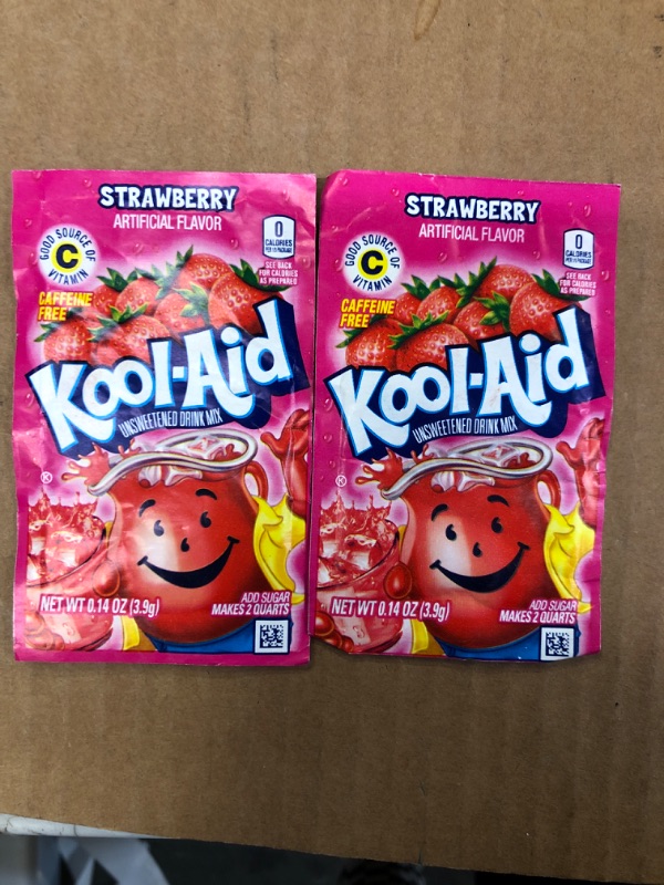 Photo 2 of 10 Strawberry Kool-Aid Packs Strawberry 0.14 Ounce (Pack of 2) ex jun-2024