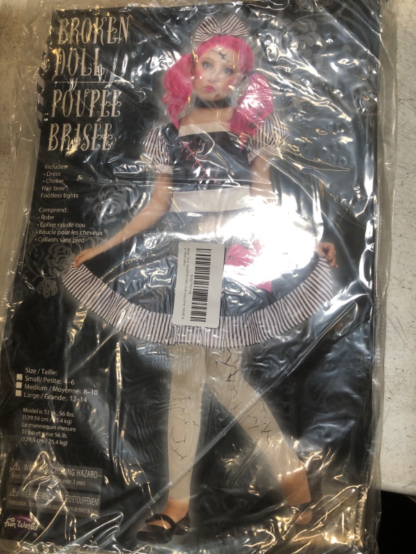 Photo 1 of broken doll costume 4-6 size 