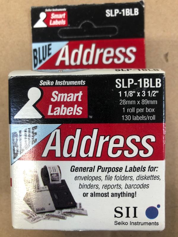 Photo 2 of Seiko SLP 1BLB Blue Address Labels