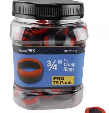 Photo 1 of 3/4 in. Copper Pro Crimp Ring Pro Pack (75-Pack)
SET OF 2
