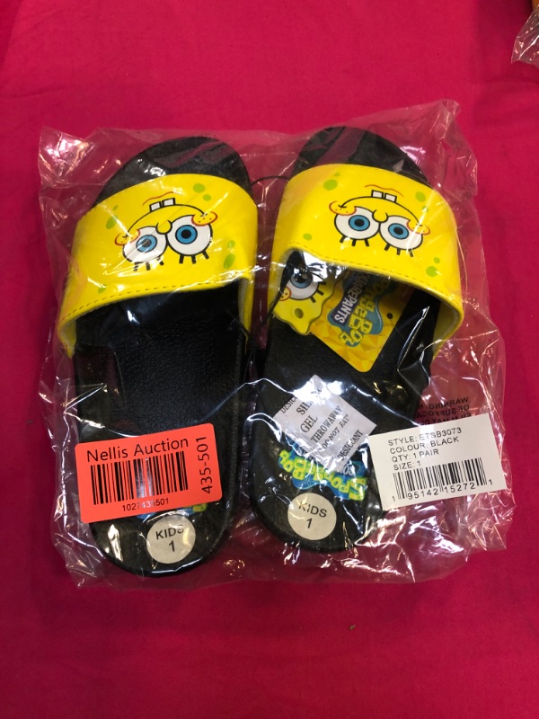 Photo 1 of  Boys SpongeBob Square Pants Soccer Slide  KIDS SIZE 1 