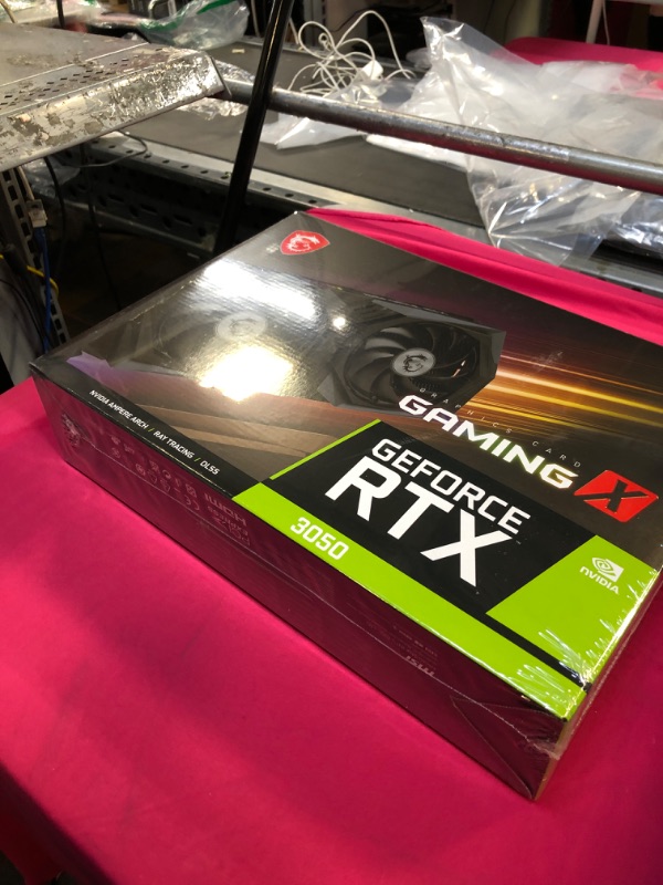 Photo 2 of MSI GeForce RTX 3050 Gaming X 8G Gaming Graphics Card - 8GB GDDR6X, 1845 MHz, PCI Express Gen 4 x 8, 128-bit, 3X DP v 1.4a, HDMI 2.1 (Supports 4K)