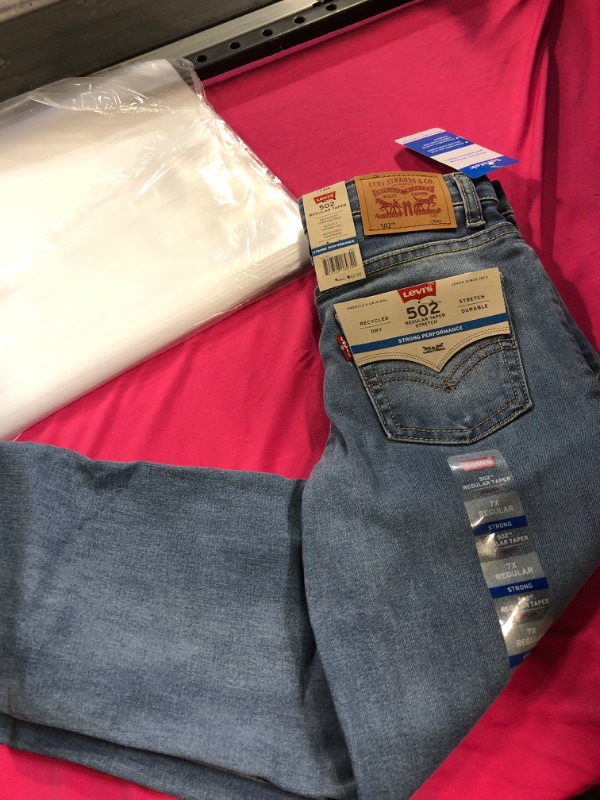 Photo 2 of Levi's Boys' 502 Regular Taper Fit Performance Jeans 7X Good Guy