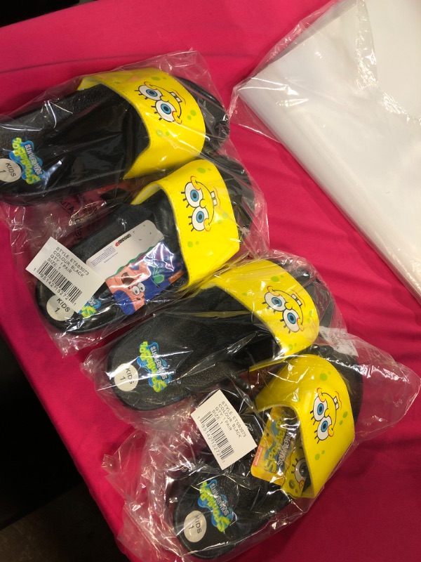 Photo 1 of Boys SpongeBob Square Pants Soccer Slide Size 4
2 PACK BUNDLE 
