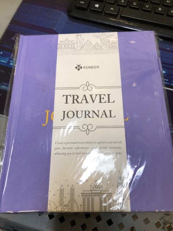 Photo 1 of Travel Journal and Travelers Notebook to Record Trips & Memories. Travel Journal for Women, Men. Travel Gifts for Adventurous Souls with Keepsake Pockets
purple 