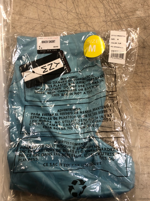 Photo 1 of Andrew Marc Women's Bike Short, Regular and Plus Sizes Medium Turquoise