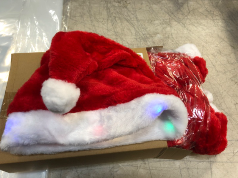 Photo 1 of 6 PACK CHRISTMAS LIGHT UP SANTA HATS