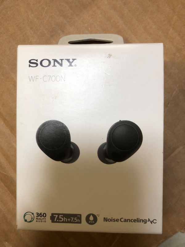 Photo 2 of Sony WF-C700N Truly Wireless Noise Canceling in-Ear Bluetooth Earbud Headphones with Mic and IPX4 Water Resistance, Black