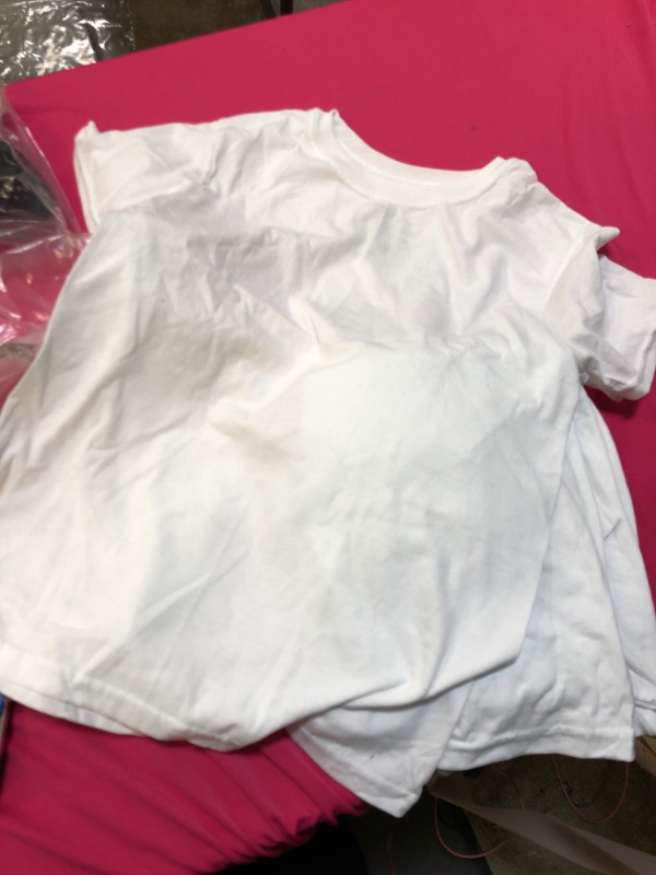 Photo 1 of big kids hanes m paxk white shirts 