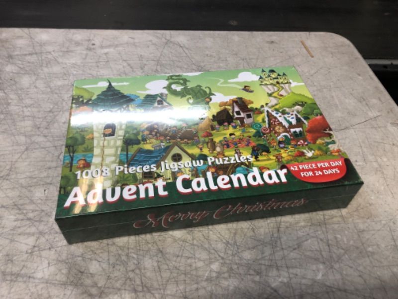 Photo 2 of Advent Calendar, Christmas Scene Jigsaw Puzzles 24 Days Countdown Calendars for Kids, Boys, Girls, Teens, Over 1000 Pieces Puzzle Advent Calendar Adult, Parents, Xmas Gift for 5-7, 8-12 (M2)