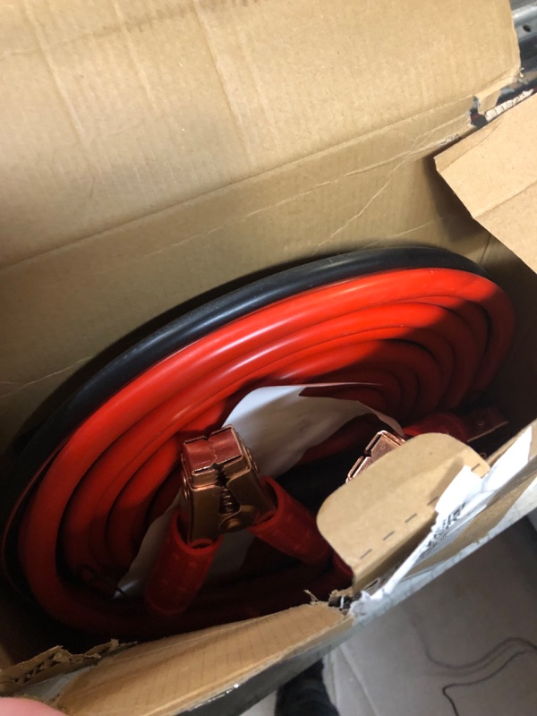Photo 1 of CARTMAN 1 Gauge 20 Feet Jumper Cables 800AMP Heavy Duty Booster Cables with Carry Bag 20-Feet (1-Gauge)
