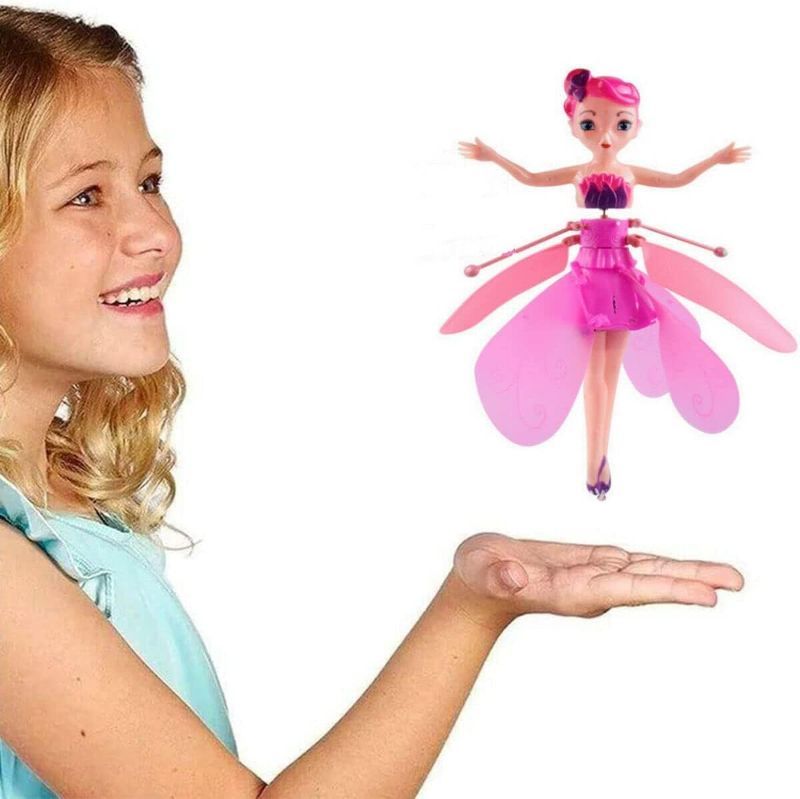 Photo 1 of  Flying Fairy Princess Doll, Xmas Flying Fairy Toys for Girls, Flying Fairy Dolls Toys for Kids Indoor and Outdoor, Sky Dancers Flying Butterfly Pixie Dolls Infrared Induction Control Toy