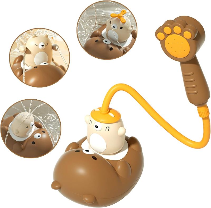 Photo 1 of Bath Toys for Toddlers 3-4 Years, 5 Modes Bear Sprinkler Bathtub Toys Gifts for Kids Boy Girl Ages 4-8, Baby Bath Sprayer Toy for 1 2 Year Old with Shower Head
 