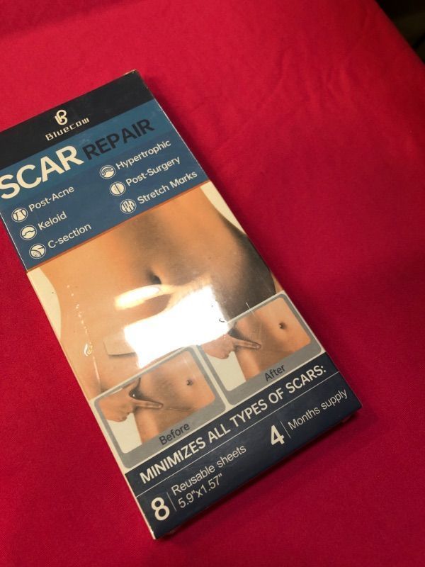 Photo 2 of Silicone Scar Sheets 8 Pack,Scar Away Strips for Scars-Keloid,C-Section,Surgical-Reusable Scar Removal Gel Tape,Tummy Tuck Post Surgery Supplies-16 Week Supply(5.9” x 1.57”) Medium