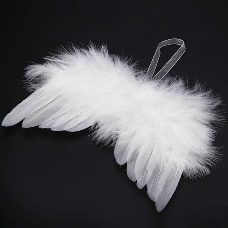 Photo 1 of Angel Feather Wings White Vintage Lovely Feather Wing Hanging Ornament Christmas Tree Decor Holiday Party Wedding