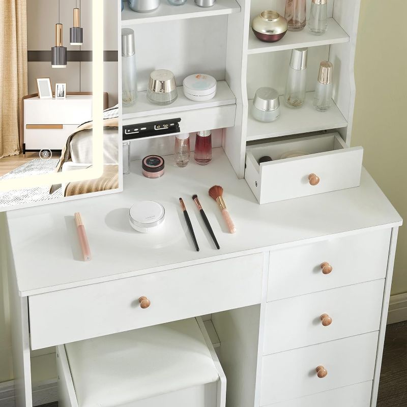 Photo 1 of  White Makeup Vanity Desk